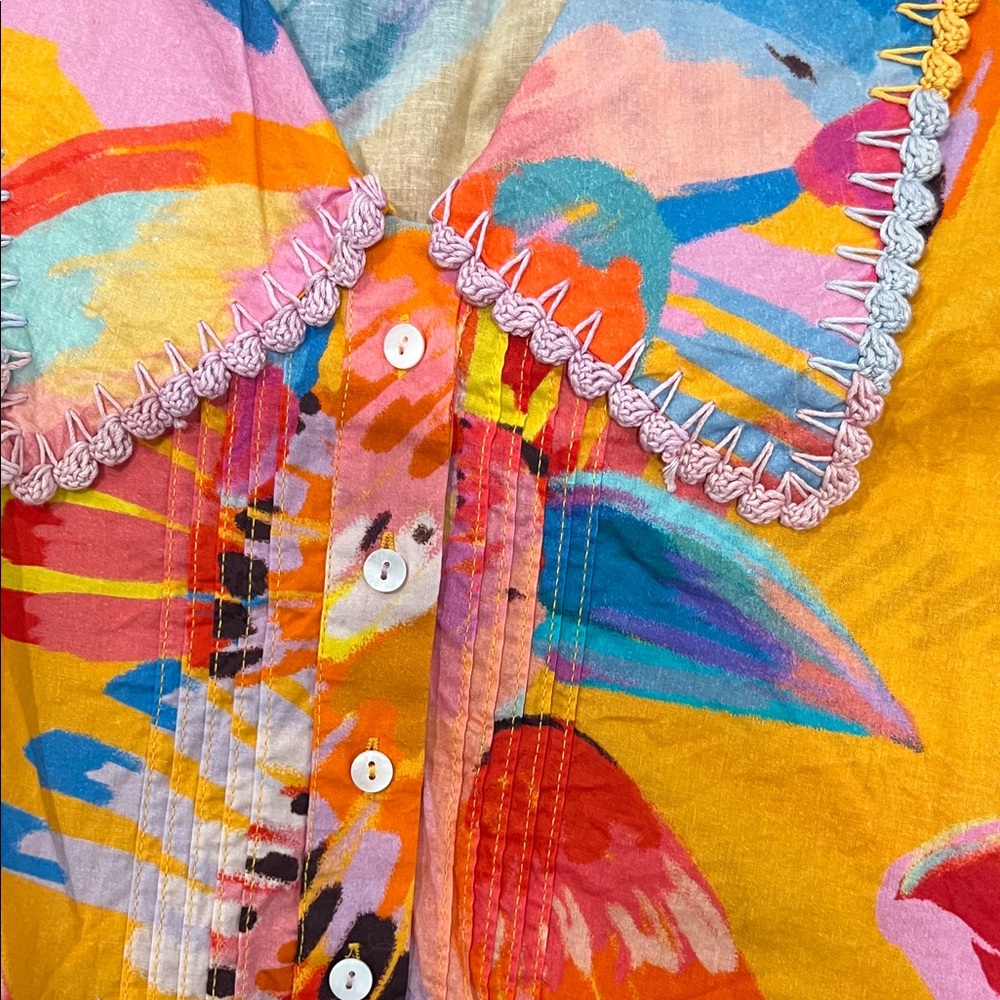FARM Rio Multicolor Abstract Button Down Shirt - Picture 4 of 4